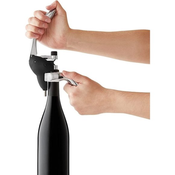 Houdini Deluxe 3 Piece Lever Corkscrew Wine Opener, Includes Foil Cutter and Ext - Picture 5 of 8